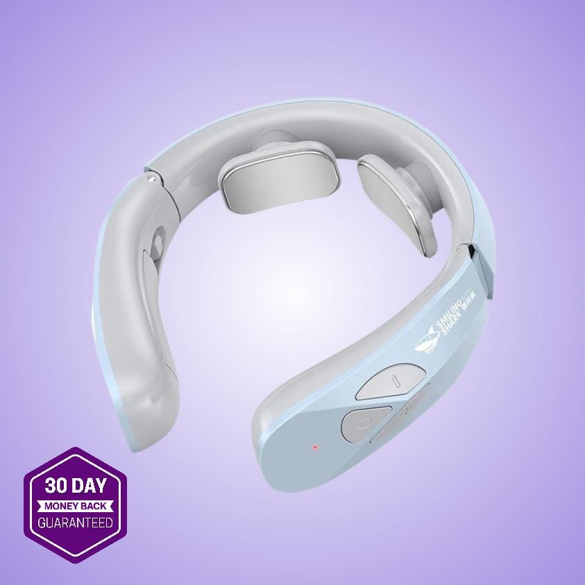 Electric Neck Massager EMS Pulse Rechargeable USB Cervical Traction Therapy Massage Stimulator Pain Relief Heating Function