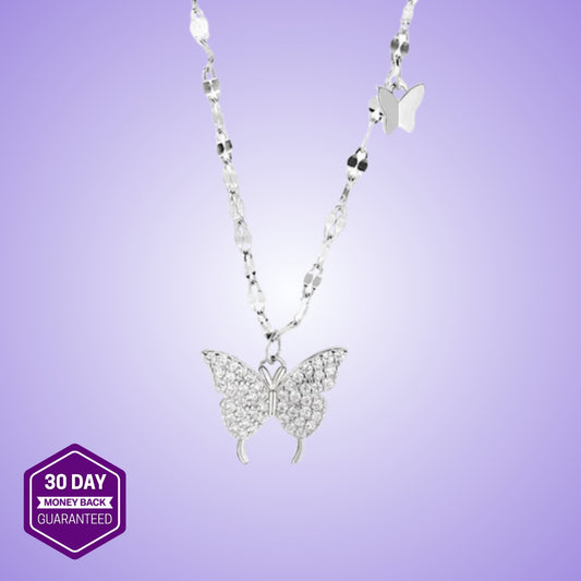 Zircon Petal Flower Necklace Set