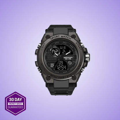 Outdoor Sports Dual Display Movement Multi-kinetic Energy Electronic Watch