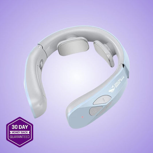 Electric Neck Massager EMS Pulse Rechargeable USB Cervical Traction Therapy Massage Stimulator Pain Relief Heating Function